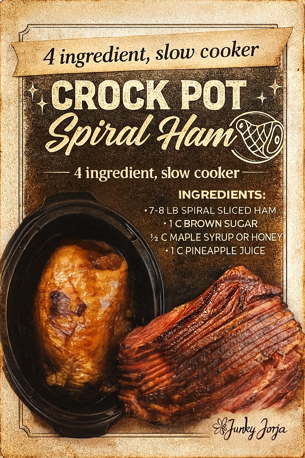 4-Ingredient Vintage Crock Pot Spiral Ham